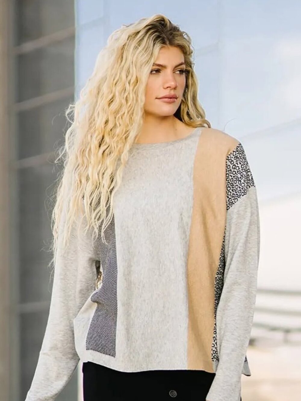 ZYIA Gray Zanzibar Sweater, NWT
